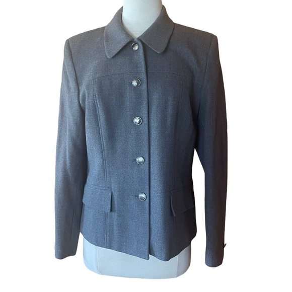 Vintage Jackets & Blazers - 1980s Rafaella 100% Wool Button Down‎ Blazer